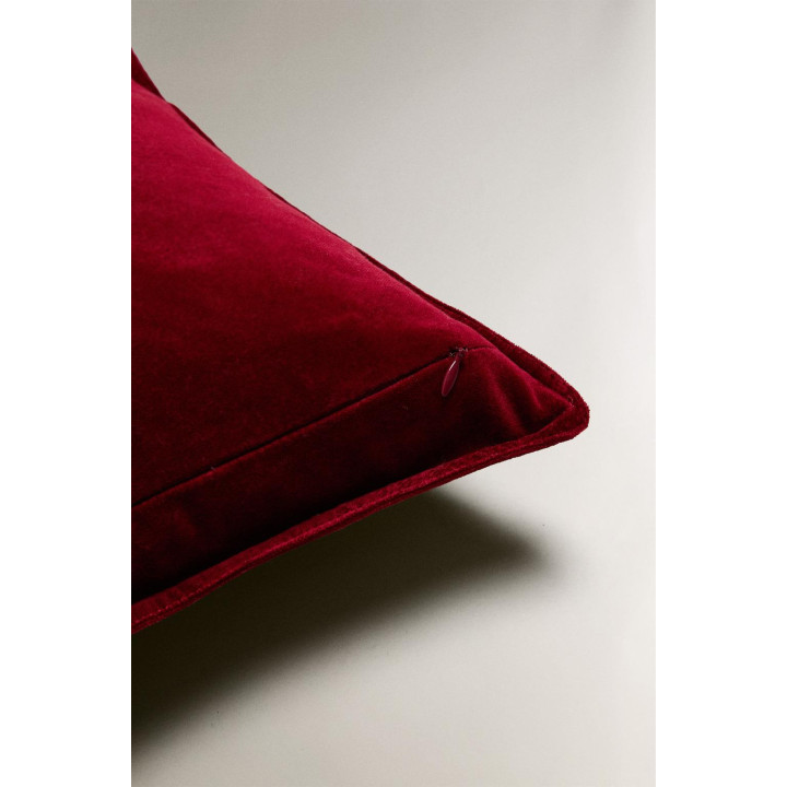 Вельветовая рождественская наволочка с деталями на краю