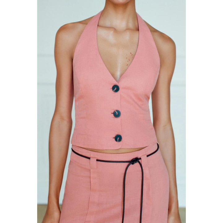 ТОП-ХАЛТЕР ИЗ ЛЬНЯНОЙ ТКАНИ