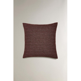 Рождественская наволочка из льна в клетку