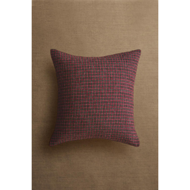 Рождественская наволочка из льна в клетку