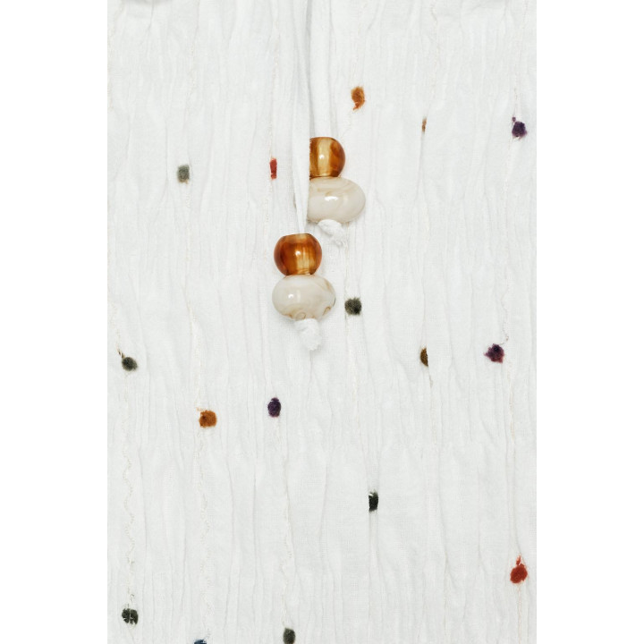 ПЛАТЬЕ-МИДИ С ПОМПОНАМИ