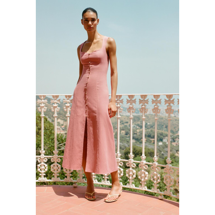 ПЛАТЬЕ-МИДИ ИЗО ЛЬНА