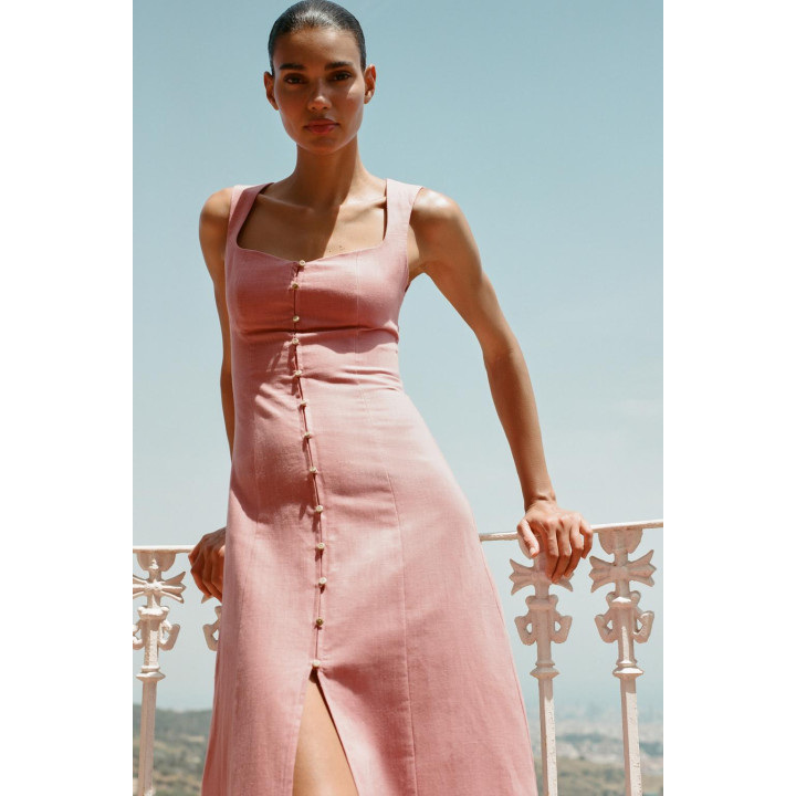 ПЛАТЬЕ-МИДИ ИЗО ЛЬНА