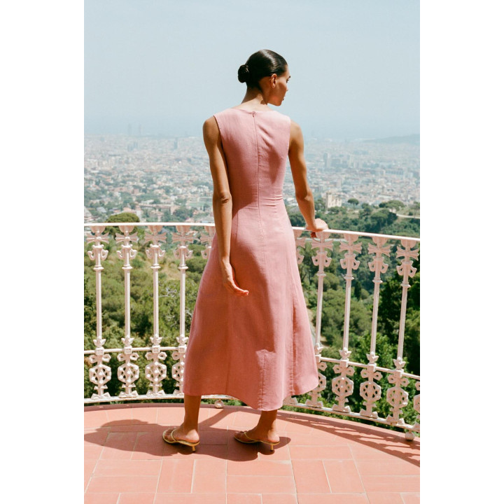 ПЛАТЬЕ-МИДИ ИЗО ЛЬНА