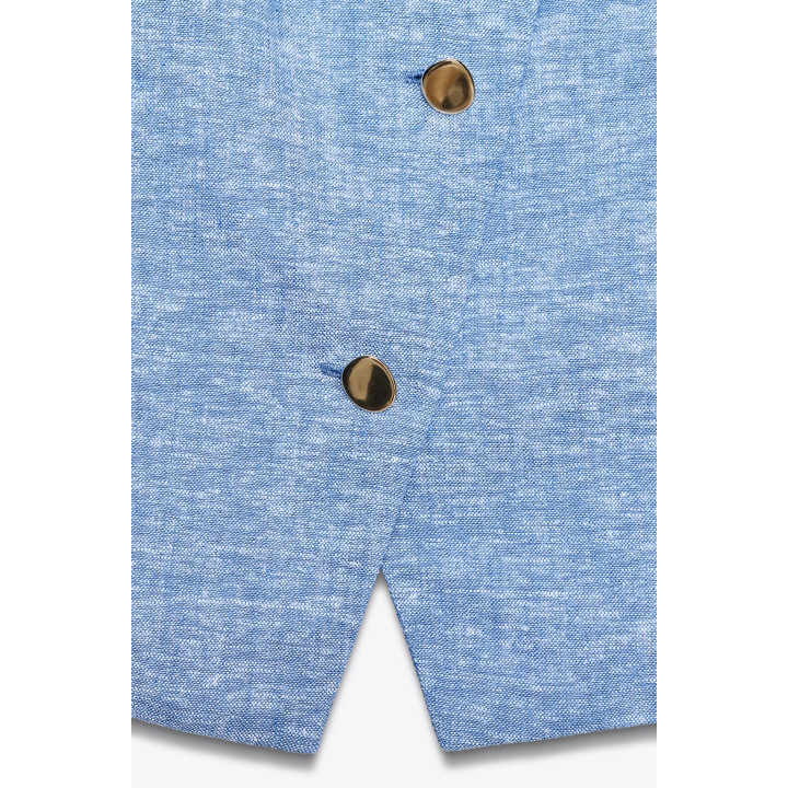 ЛЬНЯНОЙ ЖИЛЕТ ВНАХЛЕСТ