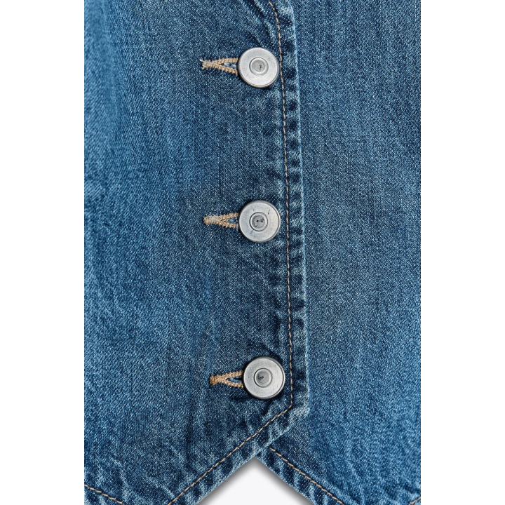 ДЖИНСОВЫЙ ТОП С ЗАВЯЗКАМИ