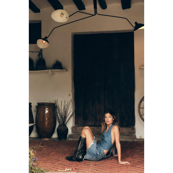 ДЖИНСОВЫЙ ТОП С ЗАВЯЗКАМИ