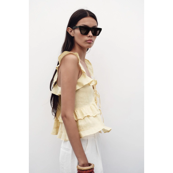 ТОП С ВОЛАНАМИ, КРУЖЕВОМ И ЛЬНОМ