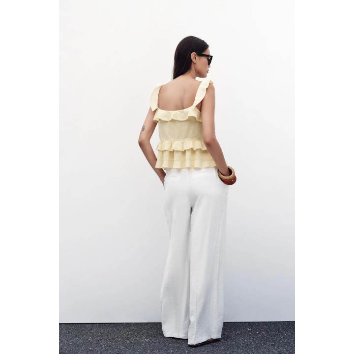 ТОП С ВОЛАНАМИ, КРУЖЕВОМ И ЛЬНОМ