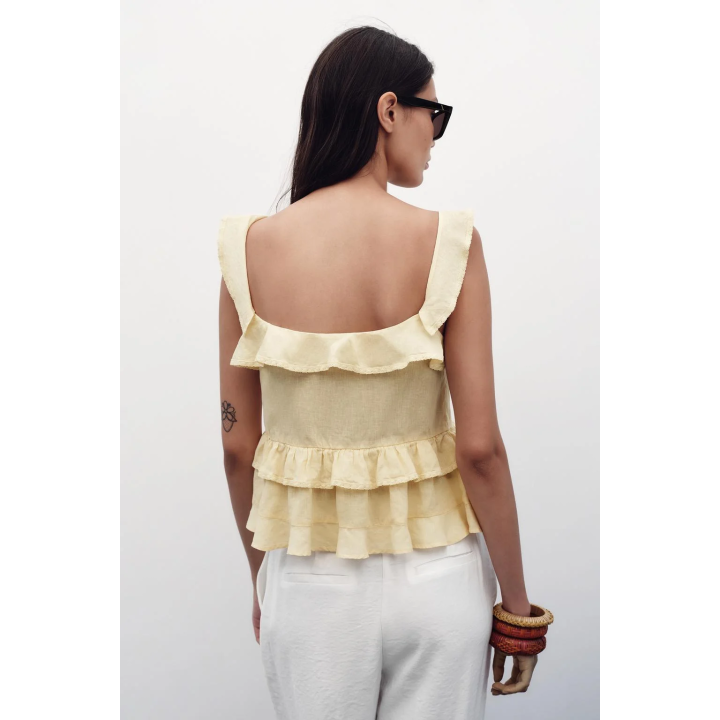 ТОП С ВОЛАНАМИ, КРУЖЕВОМ И ЛЬНОМ