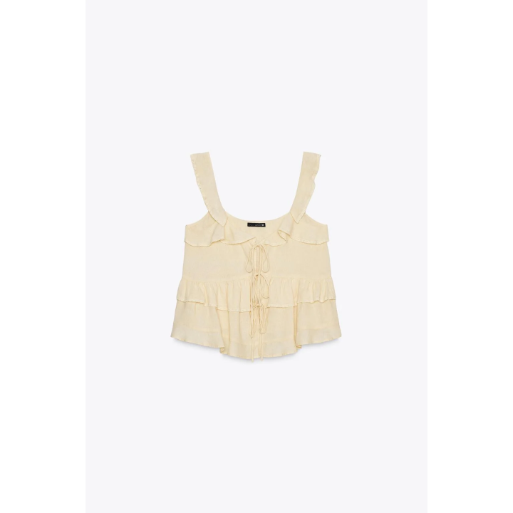 ТОП С ВОЛАНАМИ, КРУЖЕВОМ И ЛЬНОМ