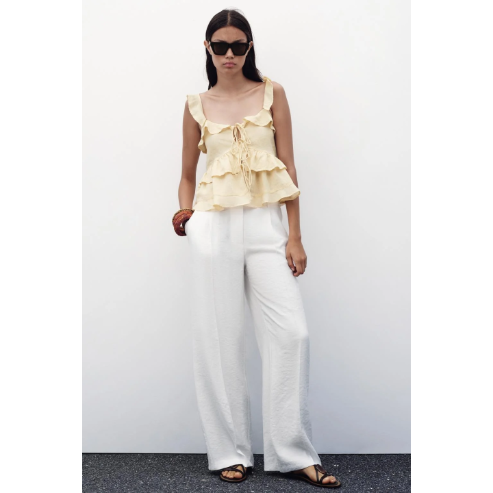 ТОП С ВОЛАНАМИ, КРУЖЕВОМ И ЛЬНОМ