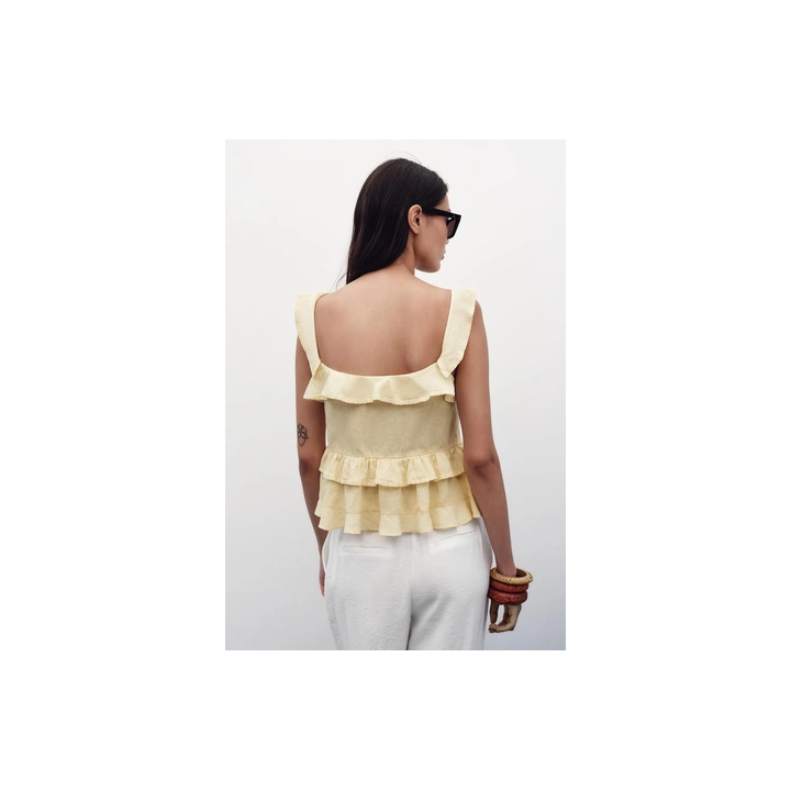 ТОП С ВОЛАНАМИ, КРУЖЕВОМ И ЛЬНОМ