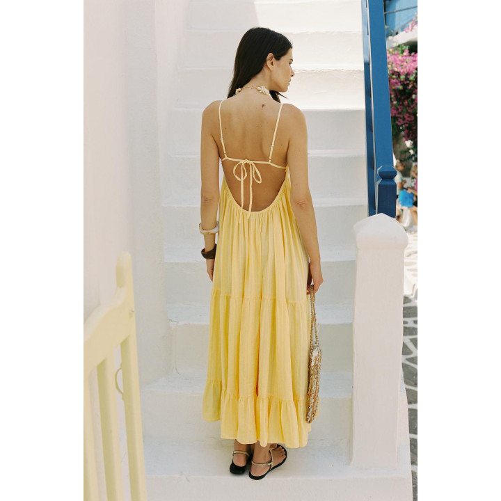 ПЛАТЬЕ С ПАНЕЛЯМИ И ОТКРЫТОЙ СПИНОЙ