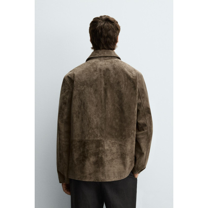 КУРТКА-РУБАШКА ИЗ КОЖИ-СПИЛОК