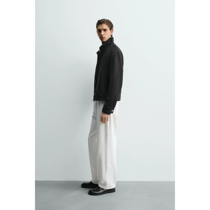 УКОРОЧЕННАЯ КУРТКА ИЗ ИСКУССТВЕННОЙ ЗАМШИ