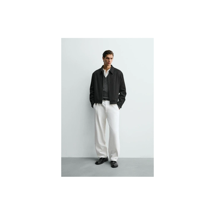 УКОРОЧЕННАЯ КУРТКА ИЗ ИСКУССТВЕННОЙ ЗАМШИ