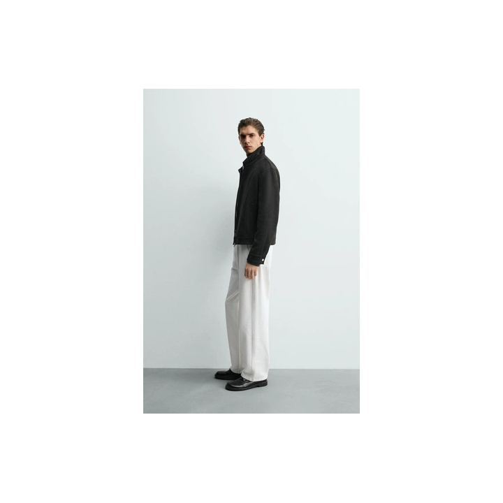 УКОРОЧЕННАЯ КУРТКА ИЗ ИСКУССТВЕННОЙ ЗАМШИ