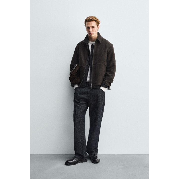 КУРТКА ИЗ РЕЛЬЕФНОЙ ТКАНИ С МОЛНИЕЙ