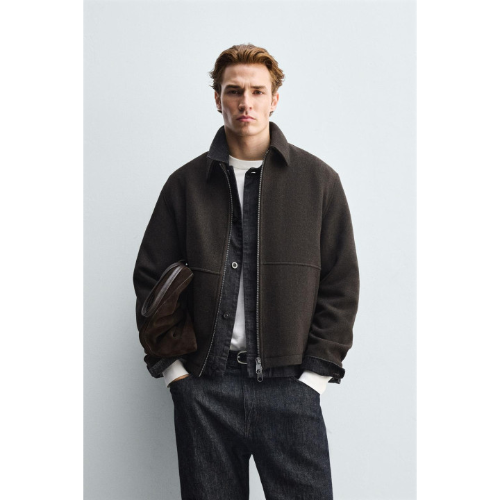 КУРТКА ИЗ РЕЛЬЕФНОЙ ТКАНИ С МОЛНИЕЙ