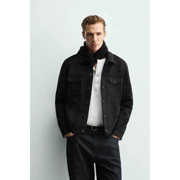 КУРТКА КЛАССИЧЕСКОГО КРОЯ ПОД ЗАМШУ