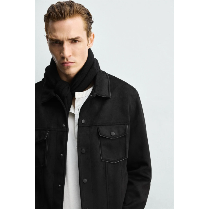 КУРТКА КЛАССИЧЕСКОГО КРОЯ ПОД ЗАМШУ