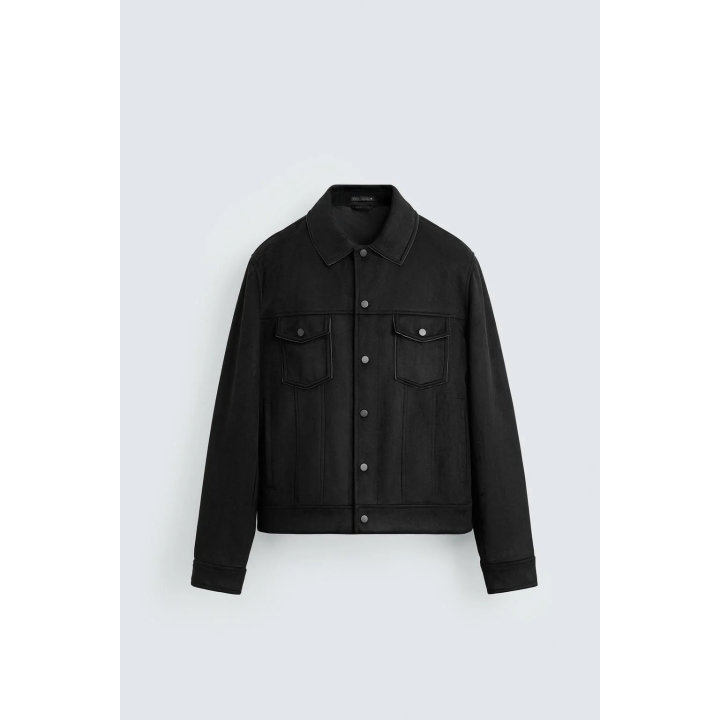 КУРТКА КЛАССИЧЕСКОГО КРОЯ ПОД ЗАМШУ