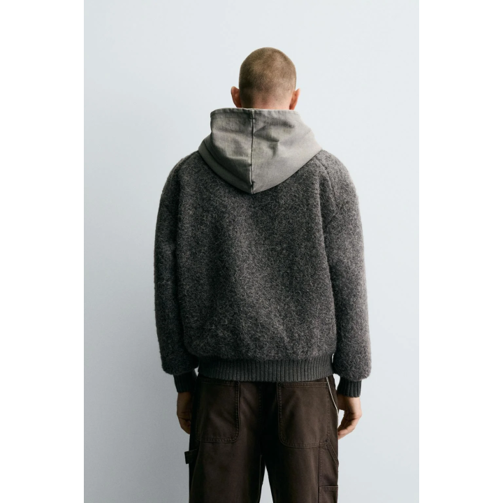 КАРДИГАН ИЗ РЕЛЬЕФНОЙ ТКАНИ С КАРМАНАМИ