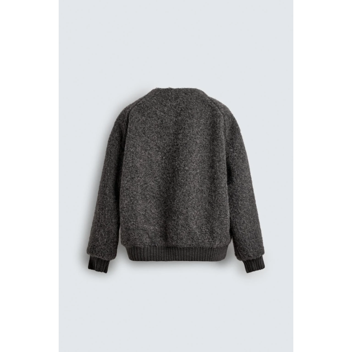 КАРДИГАН ИЗ РЕЛЬЕФНОЙ ТКАНИ С КАРМАНАМИ