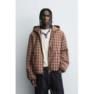 КУРТКА В КЛЕТКУ С КАПЮШОНОМ