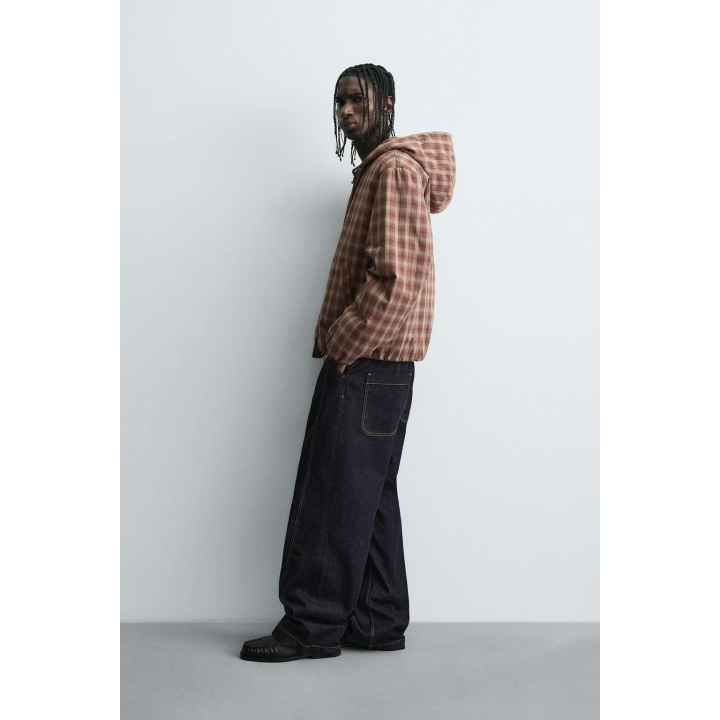 КУРТКА В КЛЕТКУ С КАПЮШОНОМ