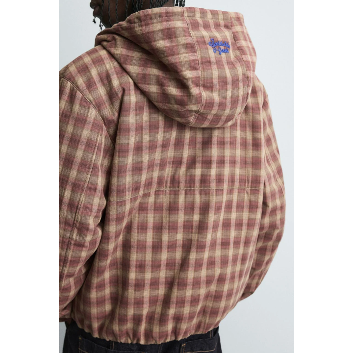 КУРТКА В КЛЕТКУ С КАПЮШОНОМ