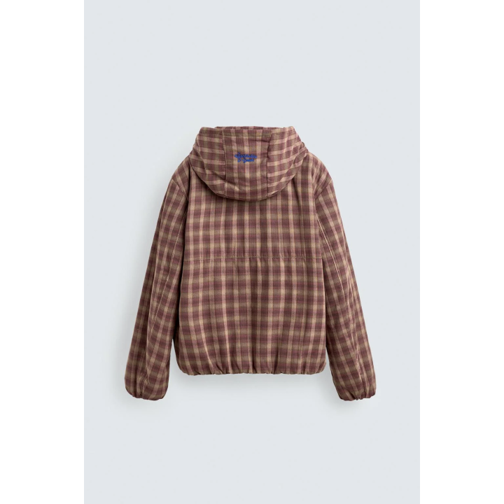 КУРТКА В КЛЕТКУ С КАПЮШОНОМ