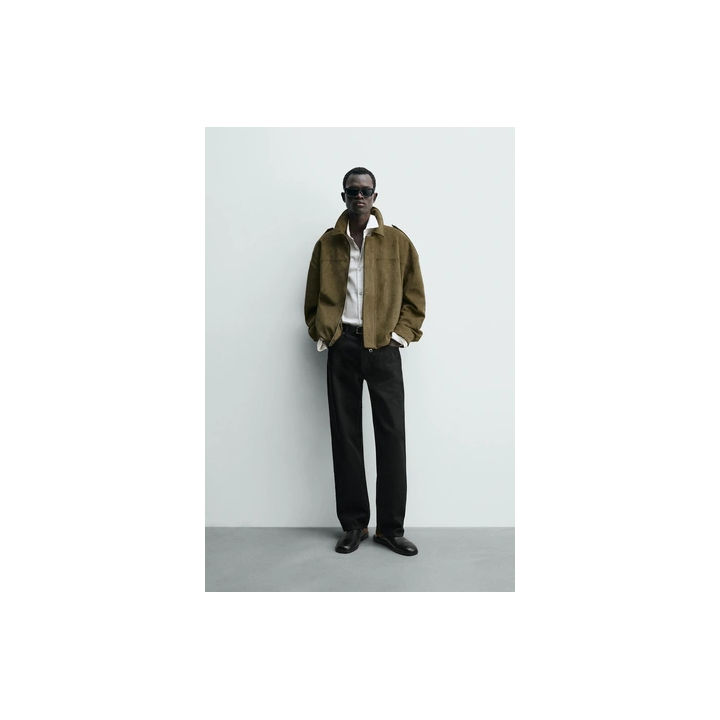 УКОРОЧЕННАЯ КУРТКА ИЗ ИСКУССТВЕННОЙ ЗАМШИ