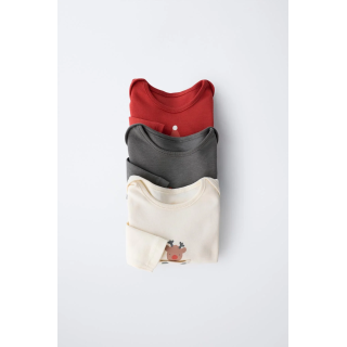 НАБОР ИЗ 3 БОДИ «ДЕД МОРОЗ, ОЛЕНЬ И СНЕГОВИК»