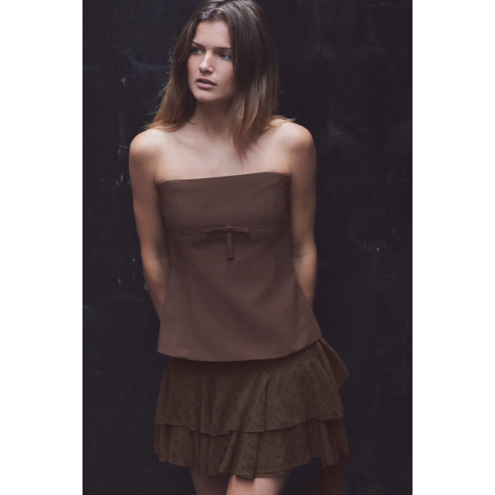 ТОП БЕЗ БРЕТЕЛЕЙ С БАНТОМ