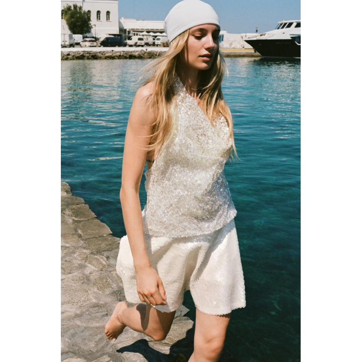 МИНИ-ЮБКА-ШОРТЫ С ПАЙЕТКАМИ