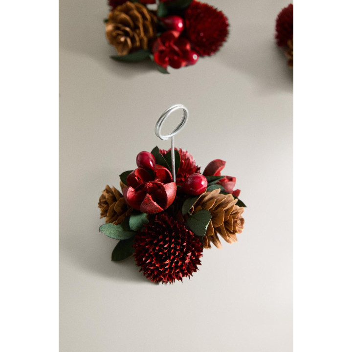 Держатели для карточек мест с рождественским букетом (упаковка из 4 штук)