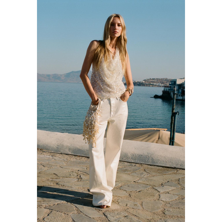 ТОП С ПАЙЕТКАМИ И ГОРЛОВИНОЙ ХАЛТЕР