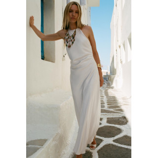 АТЛАСНОЕ ПЛАТЬЕ МИДИ С ОТКРЫТОЙ СПИНОЙ