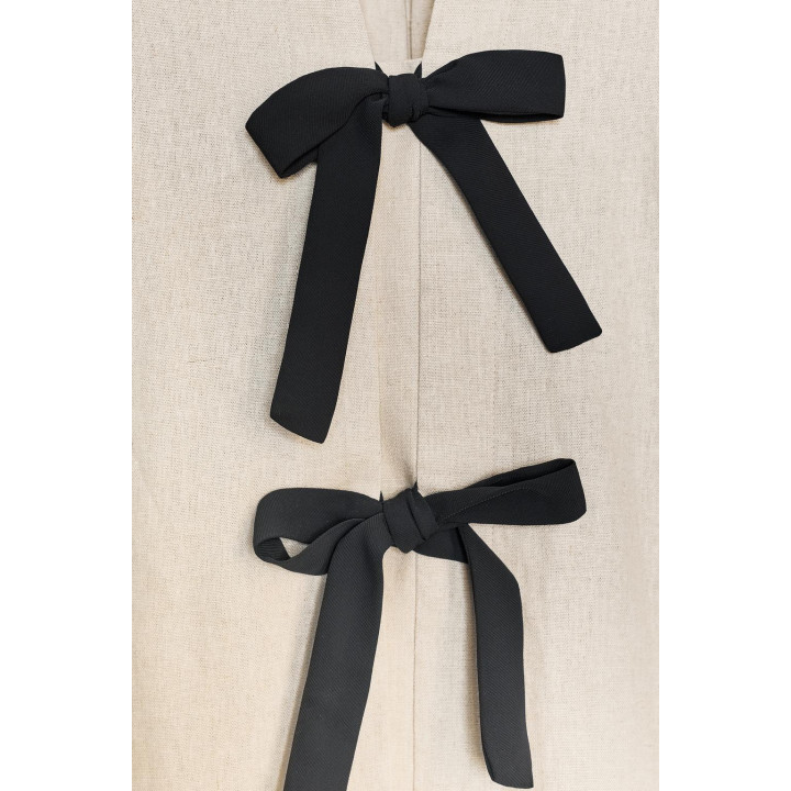 БЛУЗА ЛЬНЯНАЯ С ЗАВЯЗКАМИ