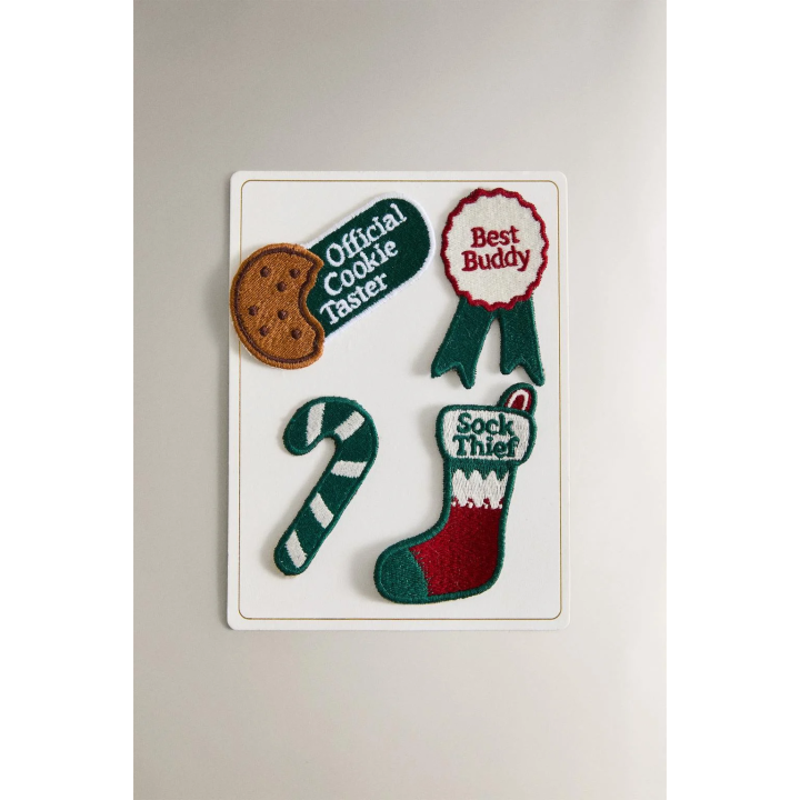 THERMO-ADHESIVE CHRISTMAS PATCHES (PACK OF 4)