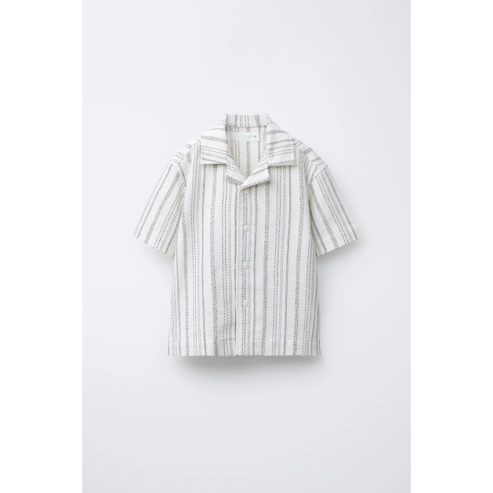 РУБАШКА БОУЛИНГ В РУСТИКАЛЬНОМ СТИЛЕ В ПОЛОСКУ