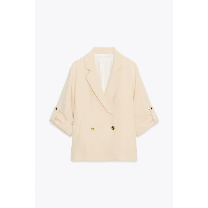 ДВУБОРТНЫЙ БЛЕЙЗЕР С РУКАВАМИ С ПАТАМИ