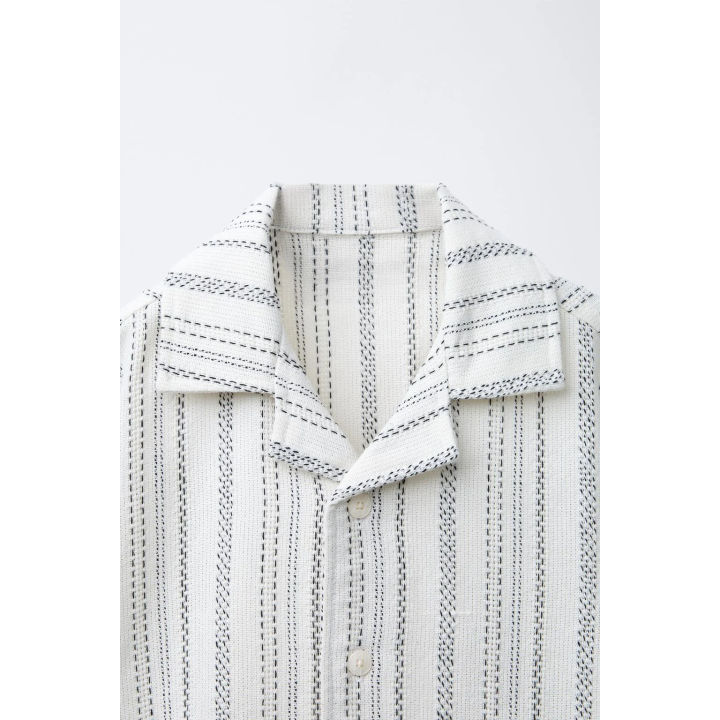 РУБАШКА БОУЛИНГ В РУСТИКАЛЬНОМ СТИЛЕ В ПОЛОСКУ