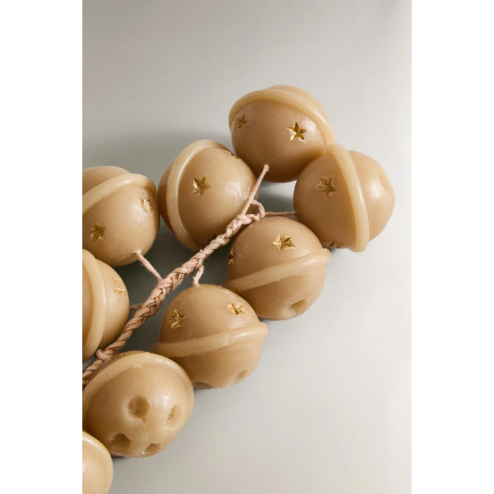 Набор рождественских свечей в виде каскада колокольчиков на санях (набор из 12 штук)