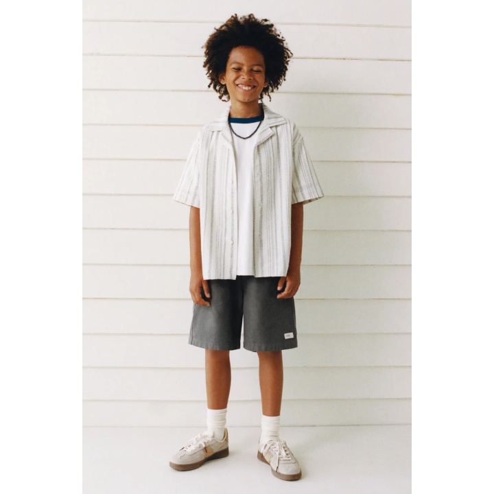 РУБАШКА БОУЛИНГ В РУСТИКАЛЬНОМ СТИЛЕ В ПОЛОСКУ