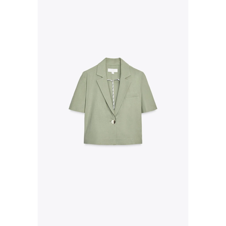 БЛЕЙЗЕР ИЗ ЛЬНА С КОРОТКИМИ РУКАВАМИ