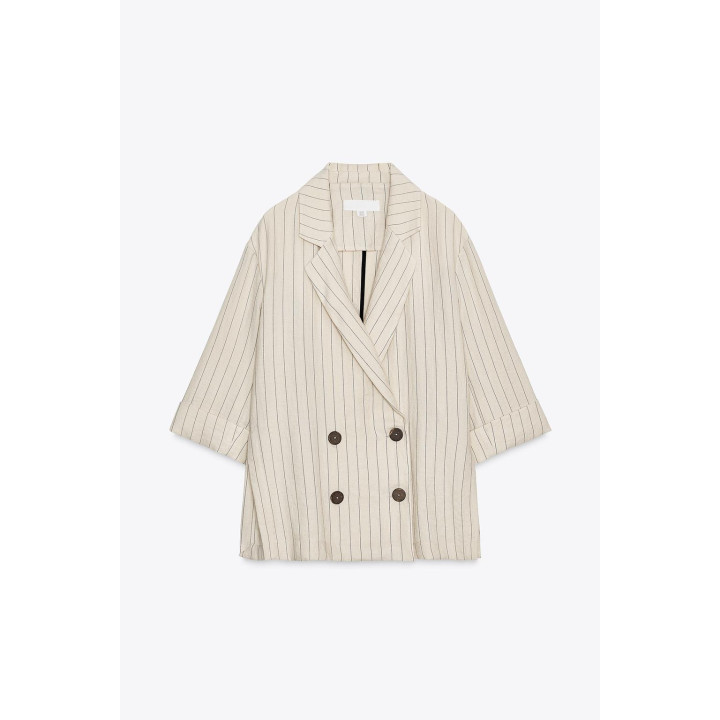 ДВУБОРТНЫЙ БЛЕЙЗЕР В ПОЛОСКУ