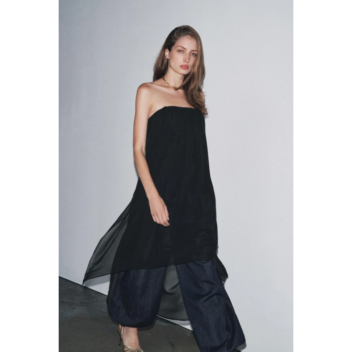 УДЛИНЕННЫЙ ТОП БЕЗ БРЕТЕЛЕЙ — ZW COLLECTION